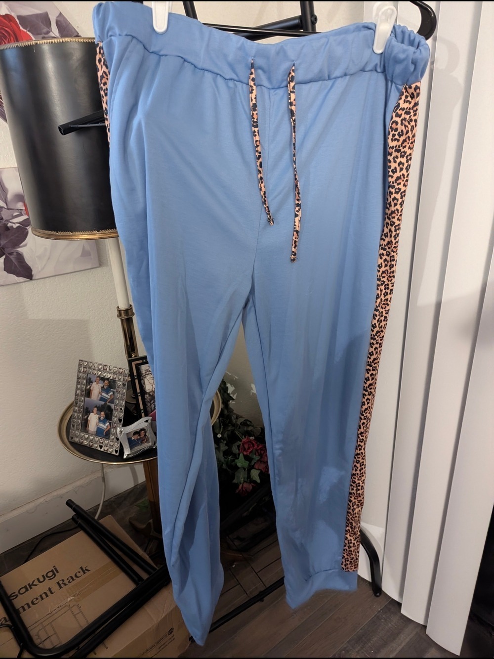 Light Blue Tracksuit Set Leopard Print Hoodie & Joggers 4XL. NWOT - Picture 6 of 16